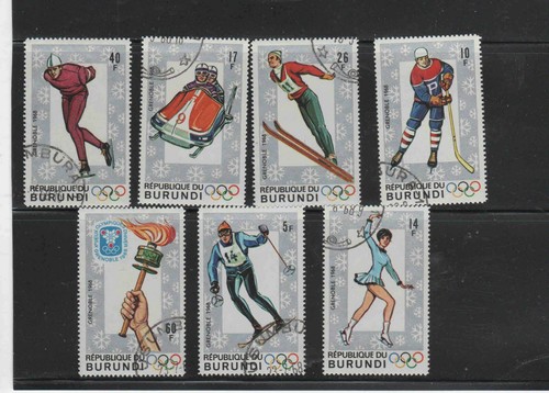 BURUNDI #226-231   1968 10TH WINTER OLYMPICS      MINT VF NH  O.G  CTO  a - Picture 1 of 2
