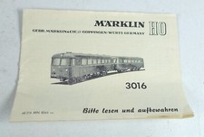 MÄRKLIN 3016 Anleitung H0 Schienenbus Handbuch Bedienungsanleitung manual 02 64