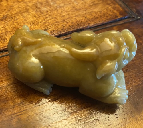 Chinesische handgeschnitzte natürliche Jade Feng Shui Glück Pixiu Figur Anhänger k342 - Bild 12 von 12