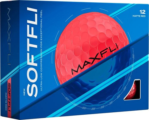 Maxfli SoftFli 2025 Matte Red Golf Balls- Greater Launch & Softer Feel - 48 Pcs - 第 2/6 張圖片