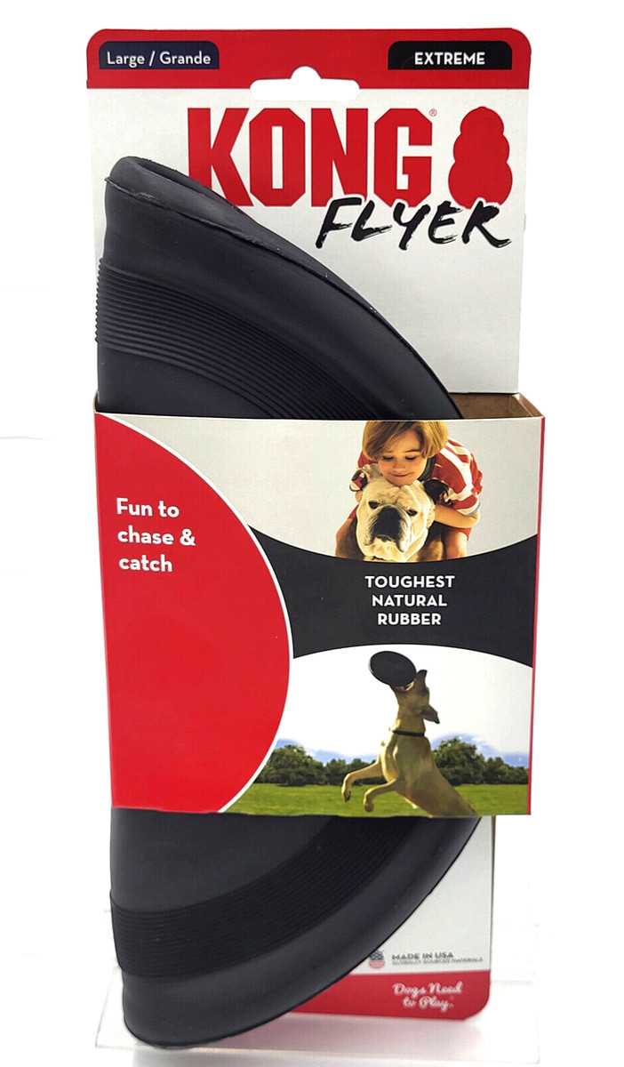 KONG Extreme Frisbee Flyer LARGE 10 Soft Rubber Dog Fetch Toy