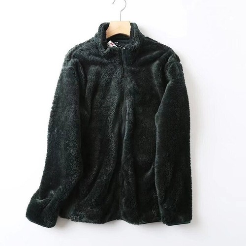 Women's Fuzzy Warm Long Sleeve Jacket Coat with Zipper and Soft Pocket - Picture 19 of 23