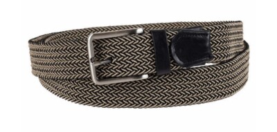 NEW Men's Tommy Bahama Woven Stretch Belt Brown or Black  S/M, L/XL
