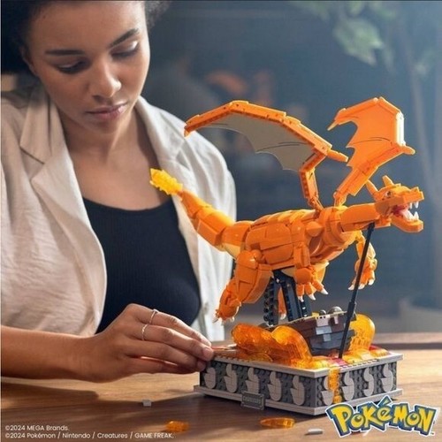 Nuevo con etiquetas MEGA Pokemon Charizard Kit de Construcción con Movimiento 1664 piezas Bloque de Construcción Juguete - Imagen 1 de 5
