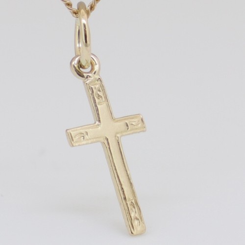 Yellow Gold CROSS CHARM or PENDANT Guaranteed Genuine 9ct 9k Gold - Picture 7 of 10