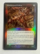 Emblazoned Golem - Apocalypse - Magic The Gathering FOIL NM/M (Never Played)