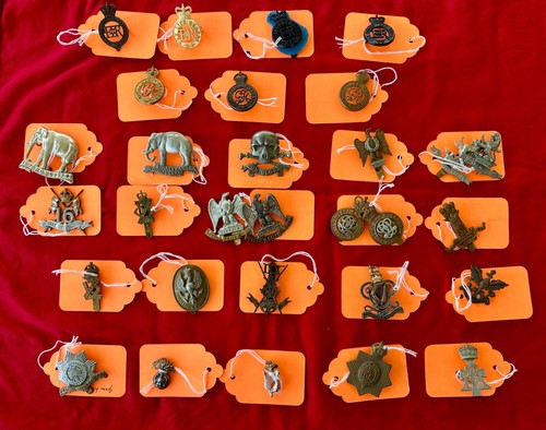 LOT 2: BRITISH CAVALRY REGIMENTAL HAT & COLLAR BADGES, VICTORIAN & WWI - Picture 1 of 24