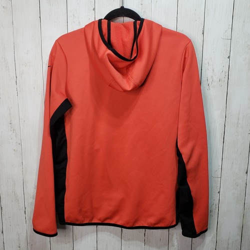 Nike Therma Fit Embossed Hoodie Size Large Orange and Black Kangaroo Pocket - Picture 4 of 7