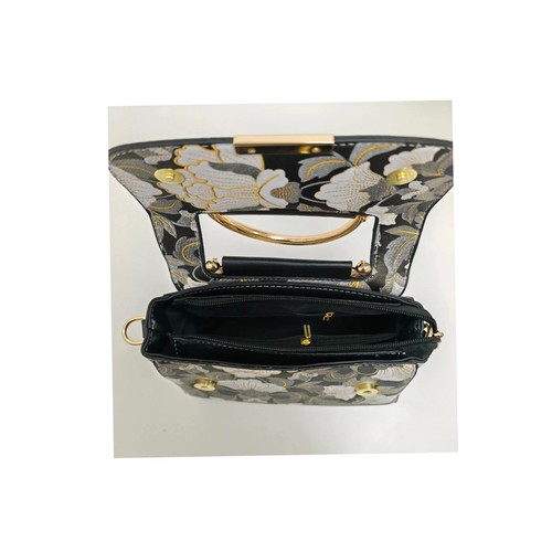 Bolso de Mano Boutique con Patrón Floral Mujer Imitación Cuero Pequeño Bolso con Asa Superior de Hombro - Imagen 11 de 17