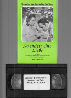 Roger Vollstädt Video  Paula Wessely  So endete eine Liebe   Selten  VHS Rarität