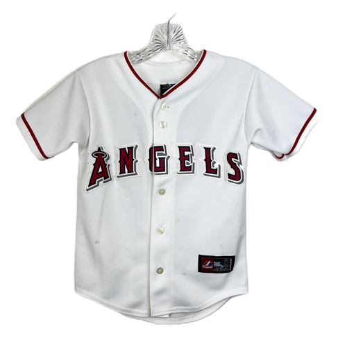 Majestic Anaheim Angels Baseball Jersey Youth Small Torii Hunter #48 Button MLB - Picture 1 of 10