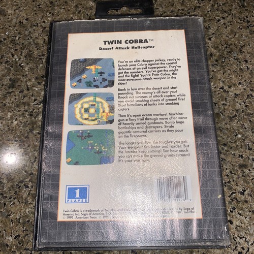 Twin Cobra Desert Attack Helicopter - Sega Genesis - Missing Manual - Authentic - Picture 4 of 6