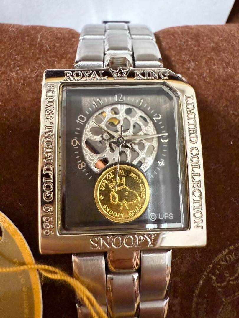 Rare Snoopy 24K Gold Medal Watch Movement Quartz used Rare Snoopy 24K Gold Medal Watch Movement Quartz used