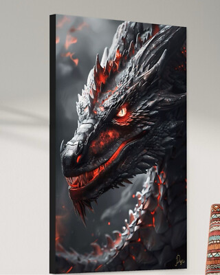 Drachen Leinwand Bild Game Of Thrones Drache Wandbild House Of The Dragon XXL