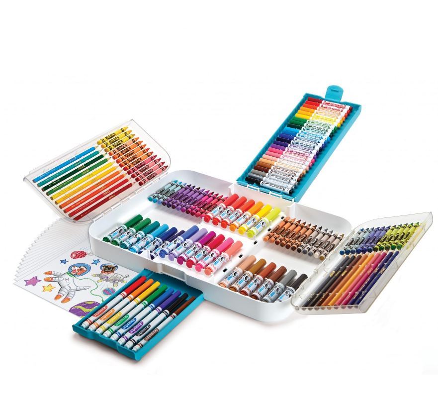 150-Piece Ultra Smart Art Case Crayons Markers Multi Colored