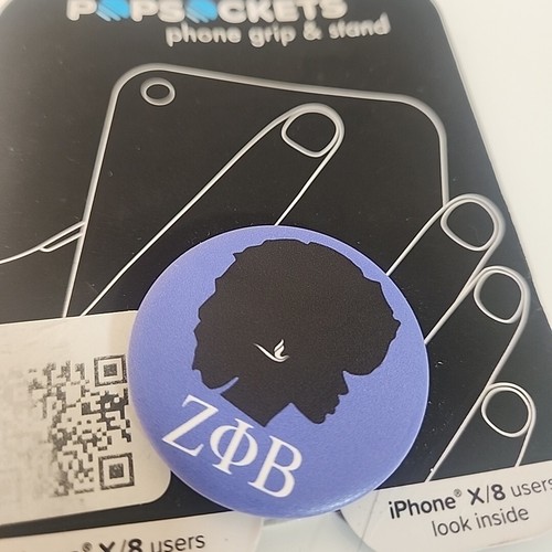Zeta Phi Beta Sorority Cell Phone Pop Socket Holder Grip Stand PopSockets BOGO - Picture 2 of 12