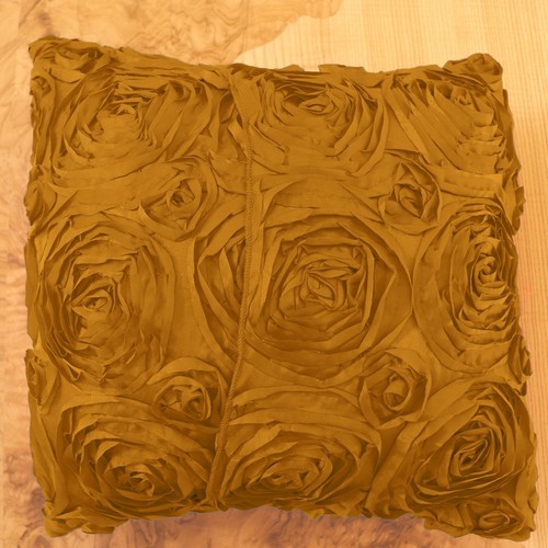 Satin Rosette 3D Raised Pop-Up Petals Decorative Throw Pillow/Sham Cushion Cover - Picture 27 of 67