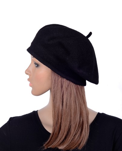 M496 Negro Para mujeres Adorable Clásico Lana Acrílico Invierno Gorro Sombrero Boina Gorra Genial - Imagen 2 de 8