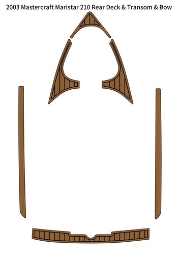 2003 Mastercraft Maristar 210 Rear Deck Transom Bow Boat EVA Teak Deck Floor Pad - Picture 1 of 22