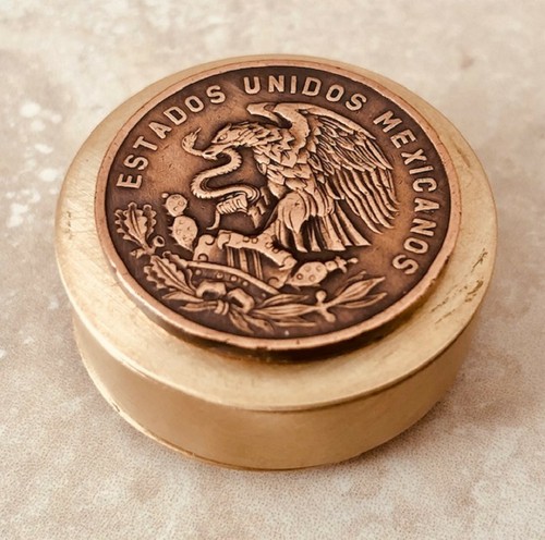Mexico Coin Pill Box Mexican 20 Centavos Vintage Custom Handmade Jewelry - Picture 5 of 8