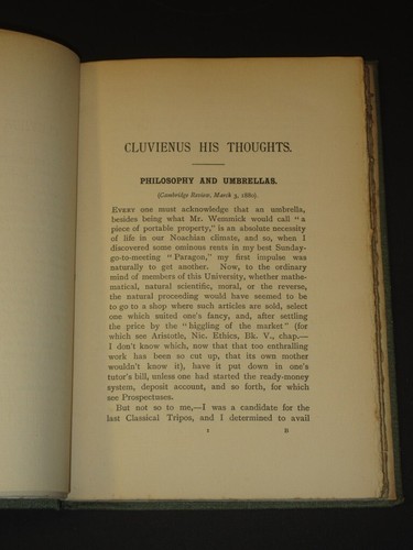 Cluvienus: His Thoughts H.R. TOTTENHAM 1895 1st Edition Classics - Picture 7 of 7