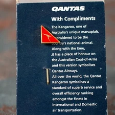 1980's Vintage QANTAS AIRLINES Air Hostess Crew Kangaroo Pin