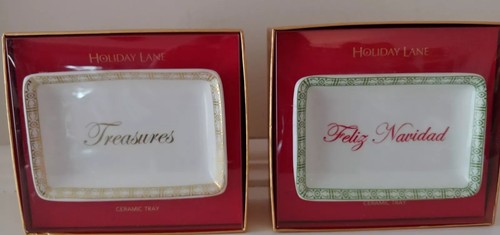 Macys Holiday Lane Ceramic Tricket Tray choose Design - Picture 1 of 6