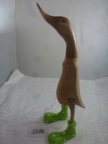 Nº3586 Hermoso Pato de Madera Decoración Bali Única Pieza Única Madera de Teca  - Imagen 1 de 4