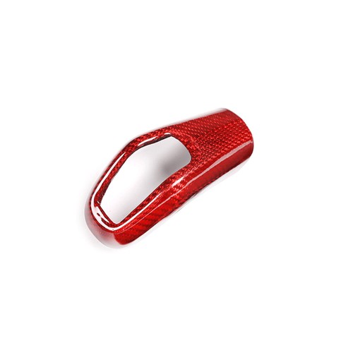 Borde de perilla de cambio de marchas de fibra de carbono roja para Range Rover Sport 2018-22 Evoque 2020+ - Imagen 11 de 12