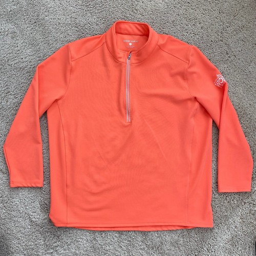 Short Par 4 Pullover 1/2 Zip Men 2XL Peach Myrtle Beach World Amateur Golf Logo