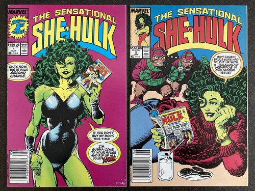 SENSATIONAL SHE-HULK 1 2 3 4 5 6 9-10 1989 RUN NEWSSTAND BYRNE NM ORIGINAL OWNER - Picture 2 of 12