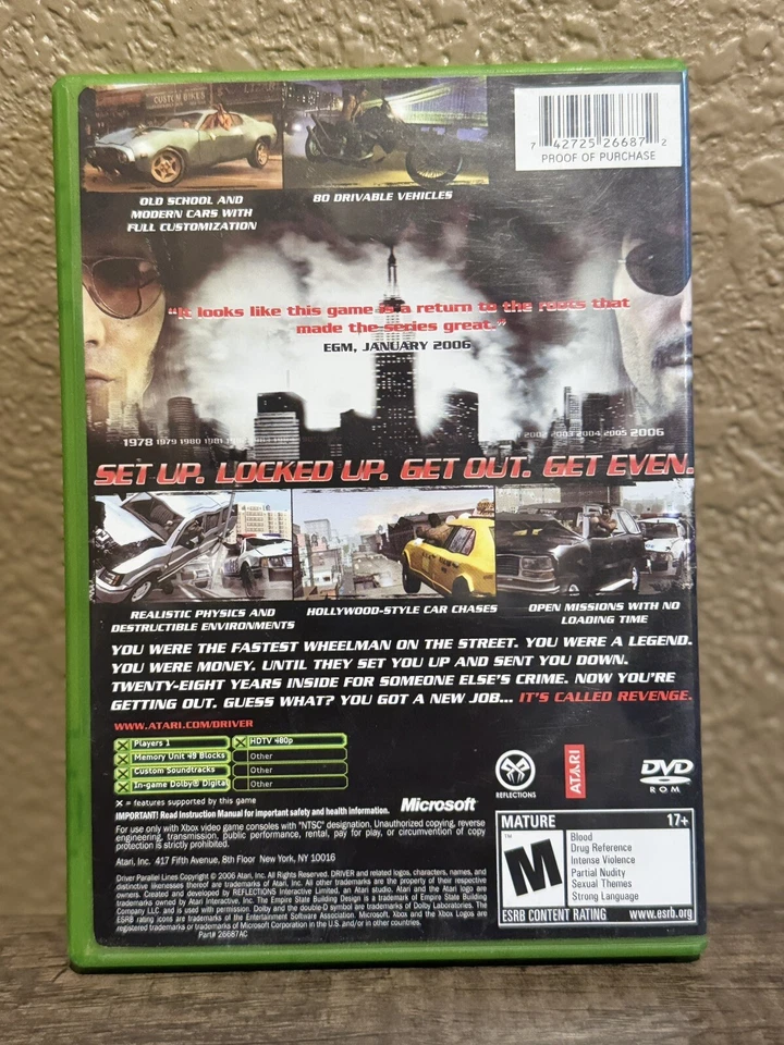 Driver: Parallel Lines (Microsoft Xbox, 2006) CIB Tested - Image 2 of 4