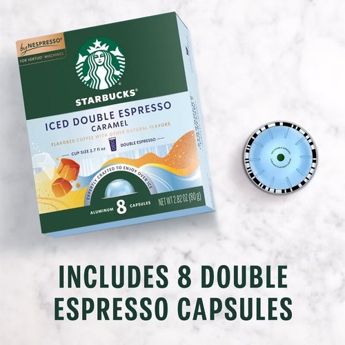 Starbucks by Nespresso Iced Double Espresso Caramel Flavored Light Roast Coffee - Picture 3 of 4
