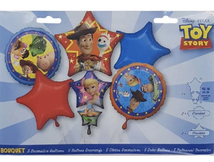 TOY STORY 4 BALLOON BOUQUET DEFLATED X5 Children’s Party Balloons - Image 2 of 2