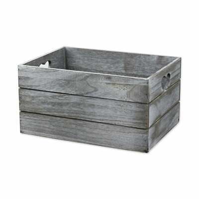 Whitewash Wooden Vintage Style Heart Storage Crate Deep Grey Rustic Gift Hamper Whitewash Wooden Vintage Style Heart, Wooden Storage Crates Uk
