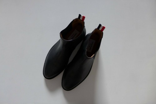 Thom Browne schwarze Kieselleder Chelsea Stiefel - UK7/US8 - brandneu mit Etikett, £ 1150 - Bild 3 von 11