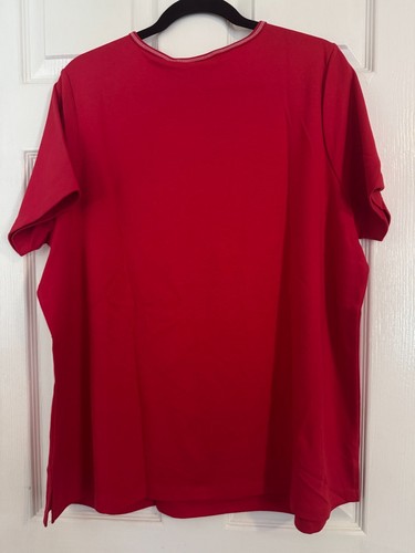 1X Quacker Factory Red White Blue Patriotic 4th of July Sequin Knit Top Shirt 1X - Bild 10 von 10