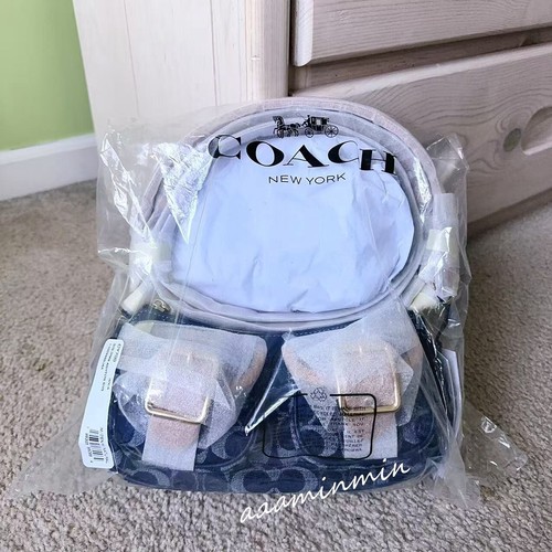NEW Coach Ashton Baguette Bag In Signature Denim CY700 (original packing) - Picture 8 of 13
