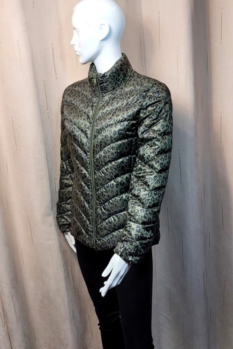 M&S Lightweight DOWN & FEATHER Quilted STORMWEAR JACKET ~ Size 10 ~ GREEN Mix - Picture 4 of 7