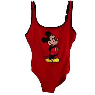 Vintage Disney Mickey Mouse Swim Womens One Piece Swimsuit Catalog Y2k 12 