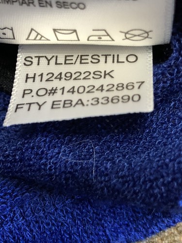 Sag Harbor Plus Sz 1X Stretch Blue Sweater 3/4 Sleeve Attached Sequined Tank-397 - Picture 11 of 11
