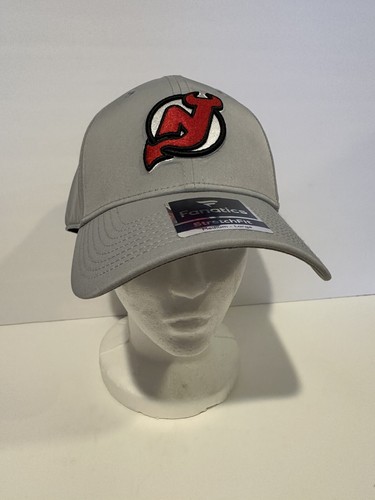 Men's Fanatics Gray New Jersey Devils StretchFit Adjustable Hat Medium Large NEW - Picture 5 of 12