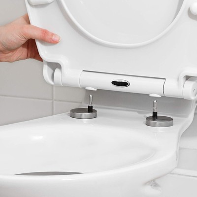 WC-Schnellverschlusssitz mit Soft Close & Schnellverschlussscharnieren einfache Reinigung