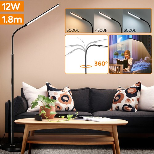 Modern Adjustable Floor Lamp 3 Light Standing Light For Home Bedroom Living Room - Picture 21 of 22