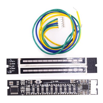 Double 12 Level LED Adjustable Light Speeds VU Meter Stereo Amplifiers