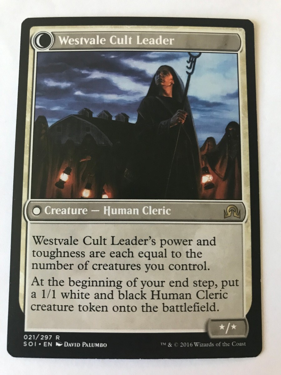 Hanweir Militia Captain // Westvale Cult Leader 1x FOIL SOI MTG Shadows Over Innistrad Rare MINT white Hanweir Militia Captain // Westvale Cult Leader 1x FOIL SOI MTG Shadows Over Innistrad Rare MINT white