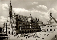 Rothenburg ob der Tauber, Germany, Town Hall, medieval old town, Postcard