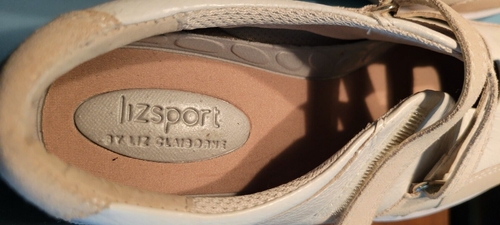 Lizsport Liz Claiborne Womens Spice White Comfort Shoes US 8.5M Tan NEW in Box - Picture 7 of 10