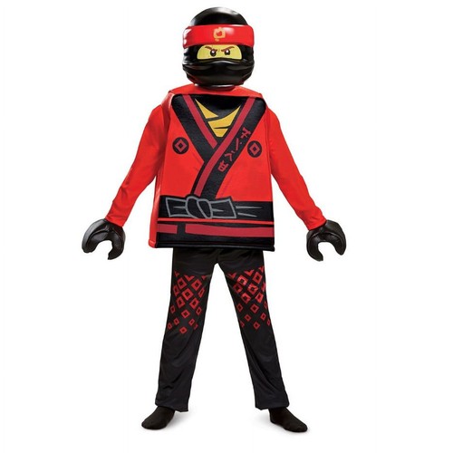 LEGO DELUXE KAI Ninjago Movie RED MINIFIGURE COSTUME Youth Size MED 7-8/LG 10-12 - Picture 6 of 7