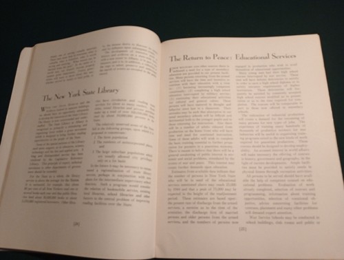 Regents Plan for Postwar Education in the State of New York Manual 1944 VG - Picture 7 of 12